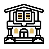 A building with a book on the front vector
