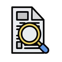 Magnifying document icon illustration vector