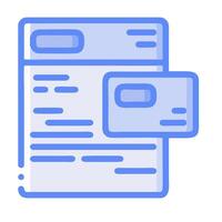 A document with a credit card and a note vector