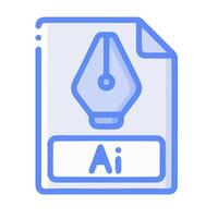 A pen and ink icon with the word ai vector