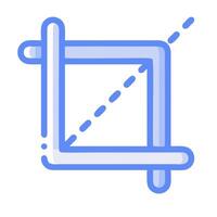 A square with a line through it vector