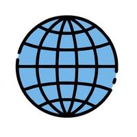 A globe icon on a white background vector