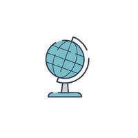 A globe icon on a white background vector
