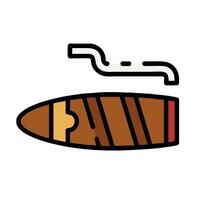 A cigar with a cigarette in it vector