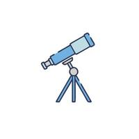 A telescope icon on a tripod vector