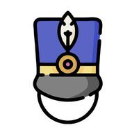 A cartoon hat with a crown on it vector