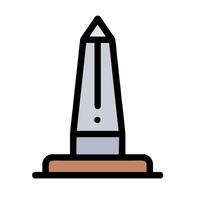 A drawing of a pencil on top of a table vector