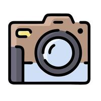 A camera icon on a white background vector