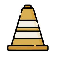 A traffic cone icon on a white background vector