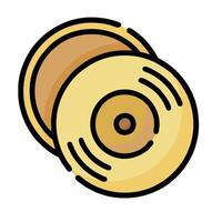 A golden record on a white background vector