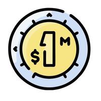 A clock with a dollar sign on it vector