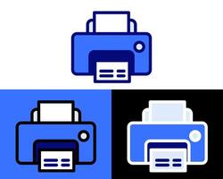 A detailed depiction of a modern printer, showcasing its sleek design and functionality, ideal for office, home, and professional printing needs vector