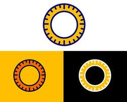 Rounded ruler illustration displays fine measurements in detail, making it ideal for educational, drafting, and design materials vector