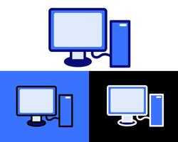 illustration showing a monitor as part of a gaming rig, ideal for content centered on immersive gaming experiences and high-performance technology vector