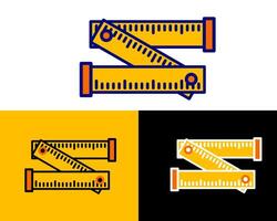 A clear and accurate depiction of ruler measurements, perfect for projects focused on precision and craftsmanship vector