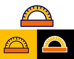 Half ruler illustration displays fine measurements in detail, making it ideal for educational, design vector