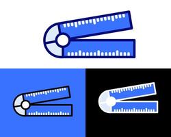 This detailed ruler measurement illustration showcases precise markings, ideal for education, engineering, and design visuals vector