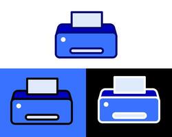 A vibrant illustration of a printer being used in an educational environment, highlighting its role in school projects and classroom productivity vector