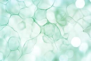 Close-up view of bacteria highlighting intricate cellular structures with soft lighting photo