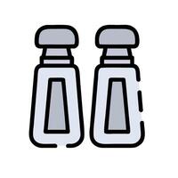 Two salt shakers on a white background vector