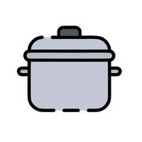 A pot with a lid on a white background vector