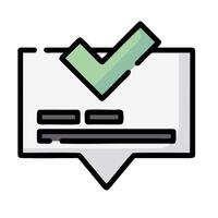 A check mark on a paper document vector