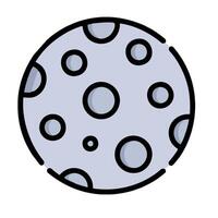 A moon with black circles on it vector