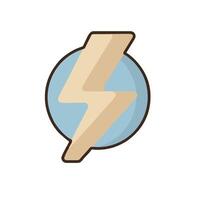 A lightning bolt icon on a white background vector
