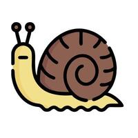 A cartoon snail on a white background vector