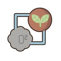 A cloud with a plant and a cloud vector
