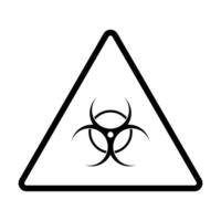 Biohazard triangle warning sign vector