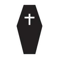 Coffin icon on white background vector