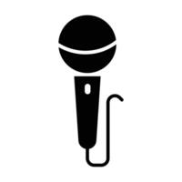 Microphone icon on white background vector