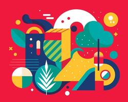 Graffiti pop art background on the wall abstract colorfull pattern vector