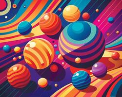 Graffiti pop art background on the wall abstract colorfull pattern vector