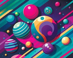 Graffiti pop art background on the wall abstract colorfull pattern vector