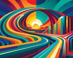 Graffiti pop art background on the wall abstract colorfull pattern vector