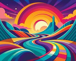 Graffiti pop art background on the wall abstract colorfull pattern vector