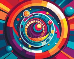 Graffiti pop art background on the wall abstract colorfull pattern vector
