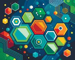 Graffiti pop art background on the wall abstract colorfull pattern vector