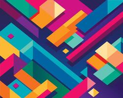 Abstract geometric background with colorful squares vector