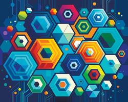 Graffiti pop art background on the wall abstract colorfull pattern vector