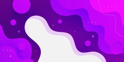 Purple geometric business banner design. Creative banner design with wave shapes and lines on white background. Simple horizontal banner. vector