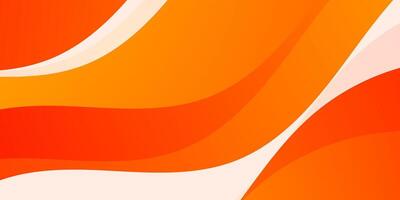 Abstract realistic colorful orange and white geometric wave background. Liquid color design with shadow. Fluid shapes composition. vector