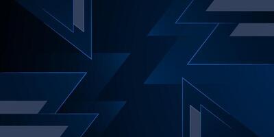 Abstract dark blue overlap shadow and lights background. Papercut background with triangle line and shadow. Dark blue background with trendy pattern design. vector