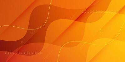 Abstract orange wave background with colorful gradient design. Abstract geometric pattern simple background design for banner, brochure, presentation, and business card. vector