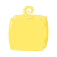 Butter character. hand drawn cartoon kawaii character illustration icon. Isolated on white background. Butter character concept vector