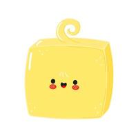 Butter character. hand drawn cartoon kawaii character illustration icon. Isolated on white background. Butter character concept vector