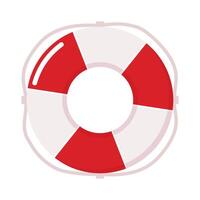 Lifebuoy isolated on white background. Realistic red and white lifebuoy. Emergency, safety object. illustration. vector