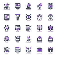 Tech Service icon pack for your website, mobile, presentation, and logo design. Tech Service icon dual tone design. graphics illustration and editable stroke. vector